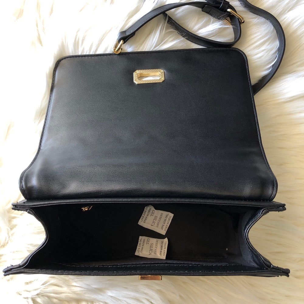 Badgley Mischka Black Studded Vegan Lthr Purse - Picture 8 of 12